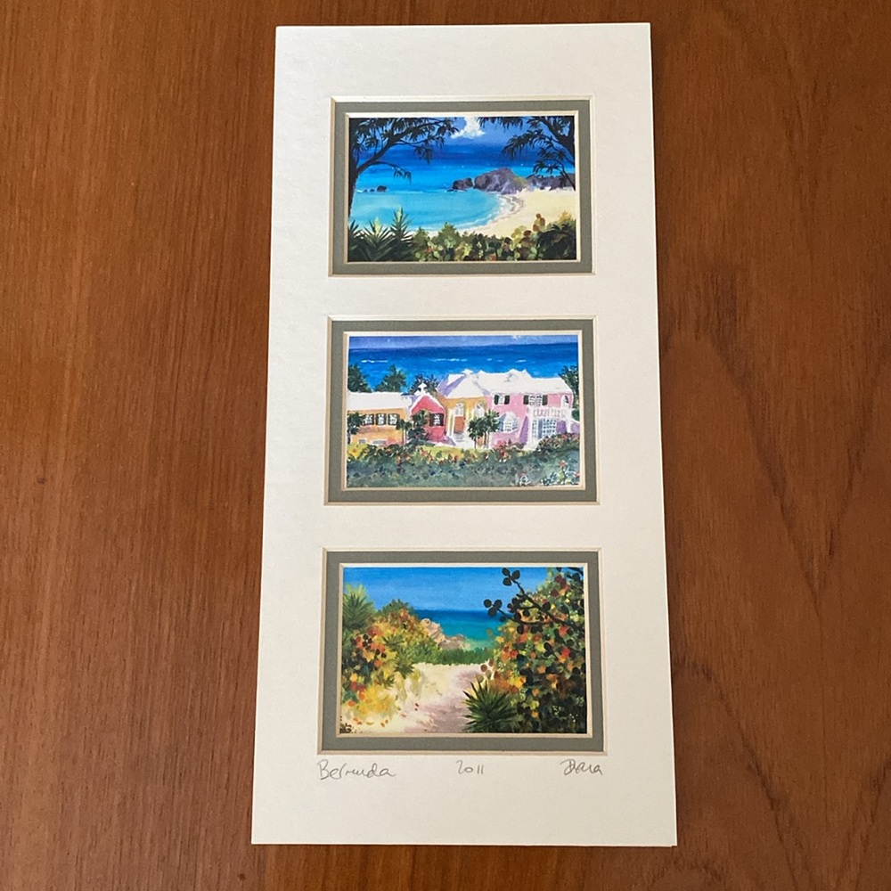 Bermuda Watercolor Prints Signed by Artist
